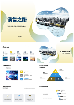 汽车销售策略市场洞察互联网驱动团队目标服务品质PPT模板