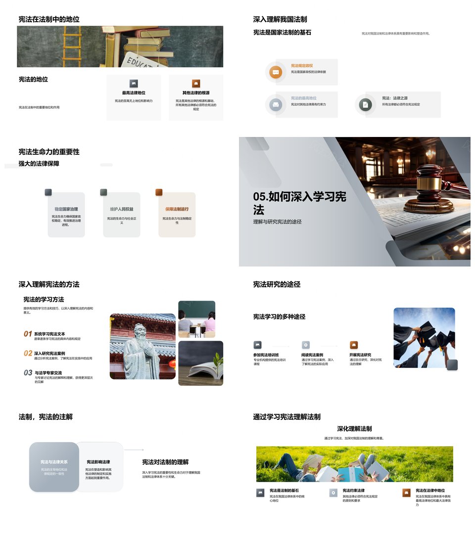 宪法国家基本法效力实施生命力PPT模板