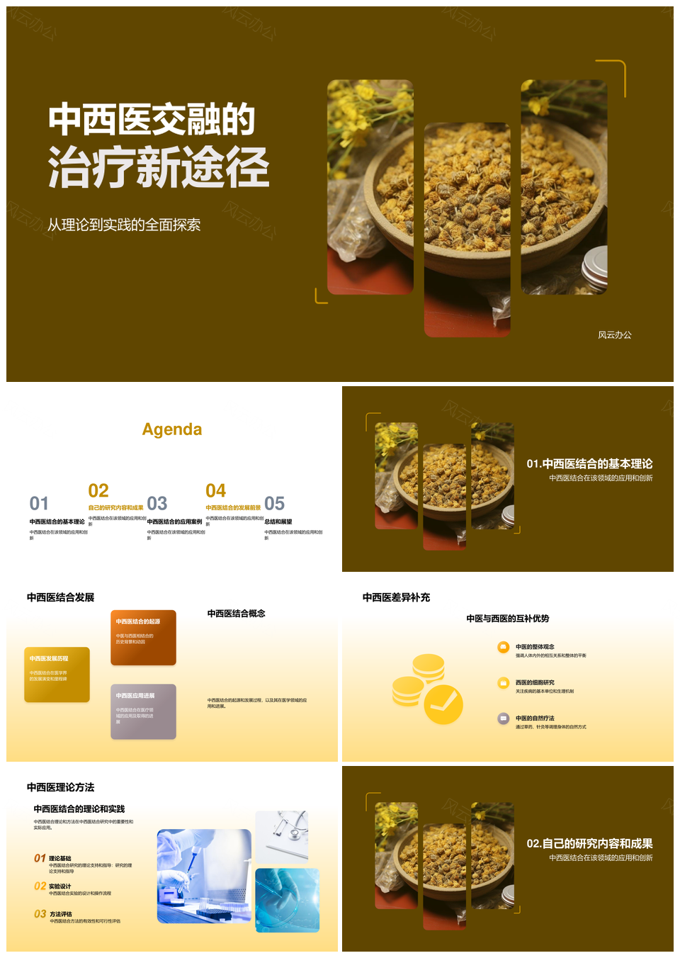 中西医结合交叉学科博士答辩应用创新PPT模板