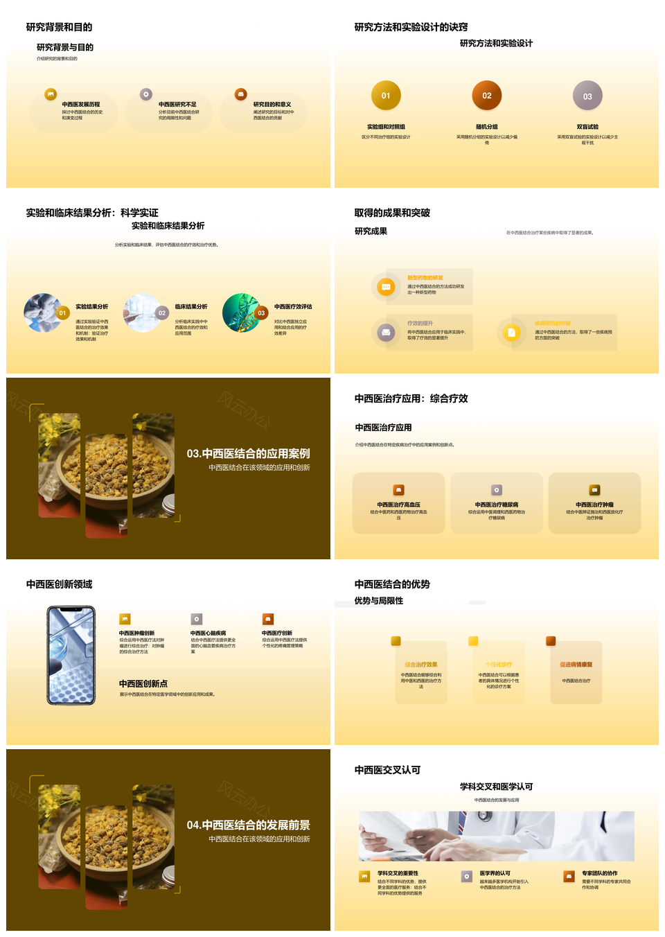 中西医结合交叉学科博士答辩应用创新PPT模板