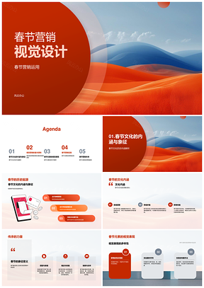 春节品牌视觉营销设计策略与元素PPT模板