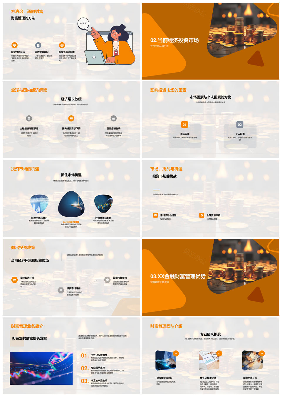 XX金融公司财富管理资产配置增长策略PPT模板