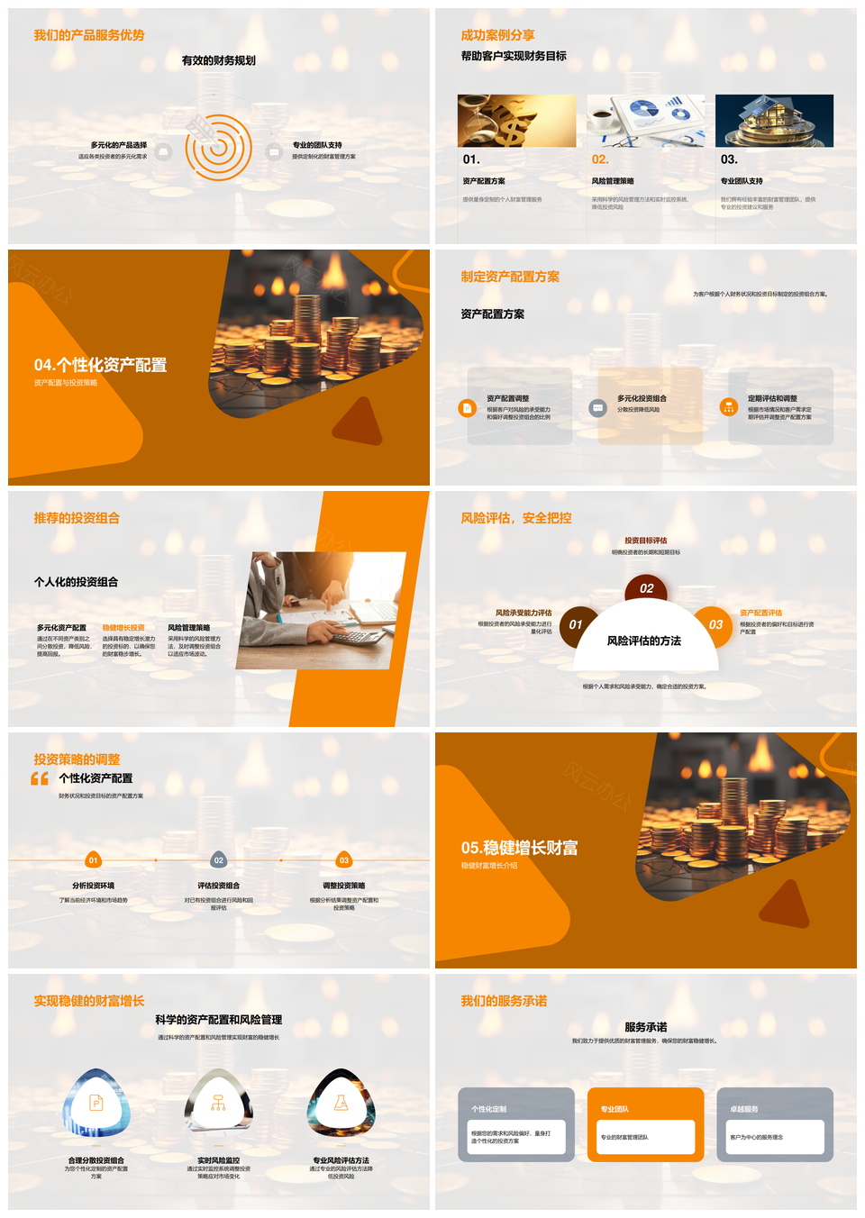 XX金融公司财富管理资产配置增长策略PPT模板