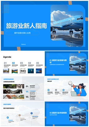 旅游业新人指南企业运营文化线路规划PPT模板
