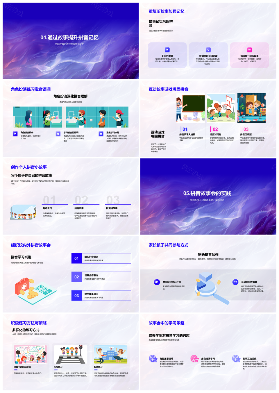 故事学拼音声韵调发音记忆法PPT模板