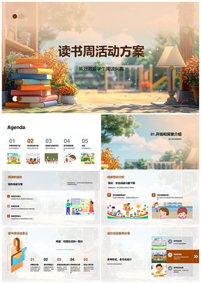 学生阅读兴趣提升读书周活动方案PPT模板