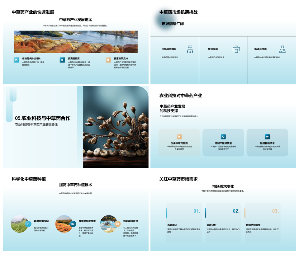 中草药种植技术研讨专家解析栽培前景PPT模板
