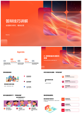 2025答辩全流程技巧研究展示与应答PPT模板