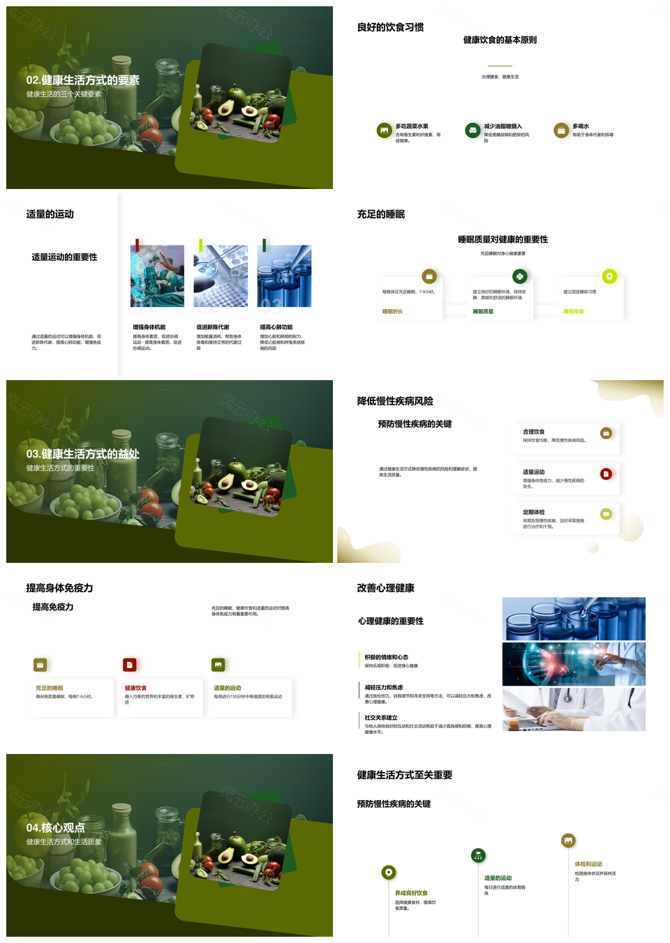 健康教育专家推广健康生活防慢病重饮食PPT模板