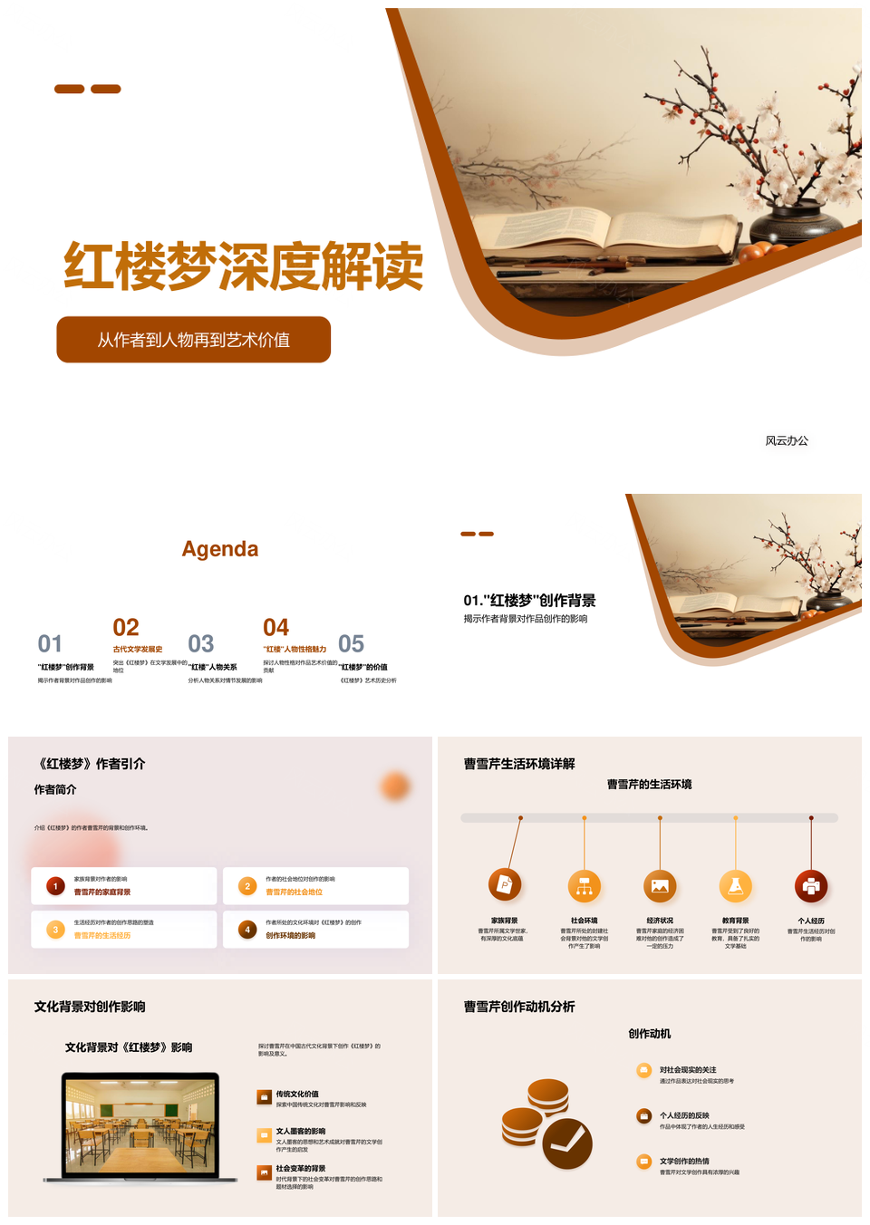 红楼梦象征诗境与人文哲思艺析PPT模板