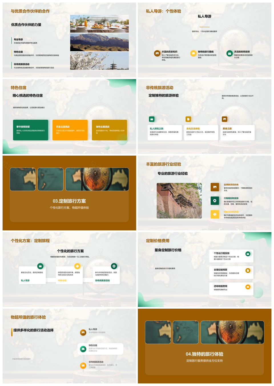 精品旅行定制独特体验专业顾问团队助力PPT模板