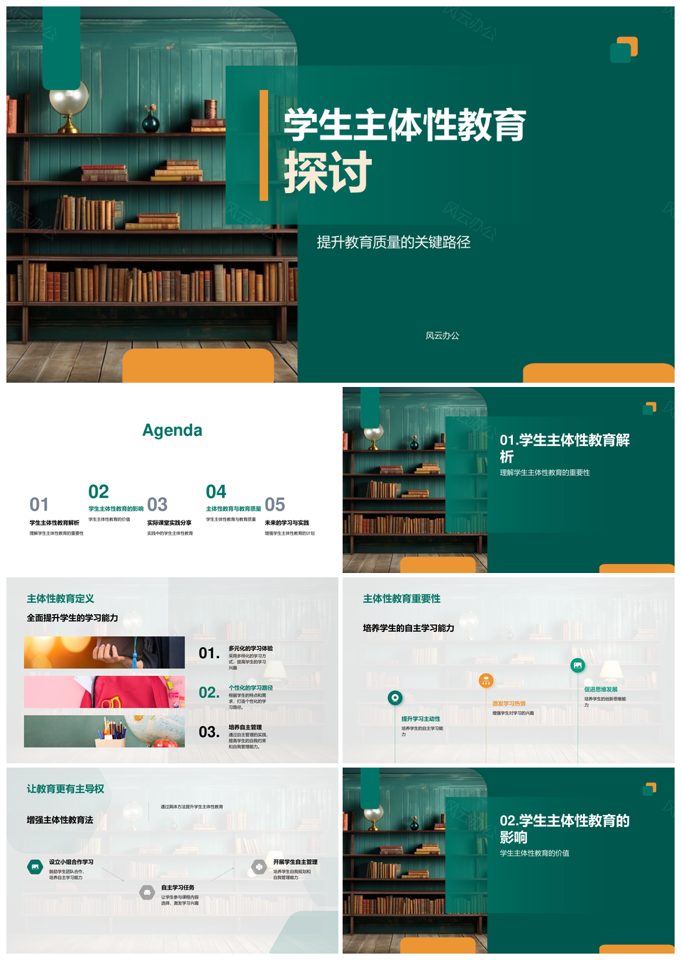 学生主体教育质量提升教师培训活动PPT模板