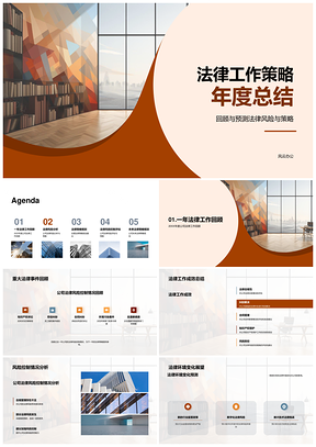 2025公司律师法律策略决策风险控制年度总结PPT模板