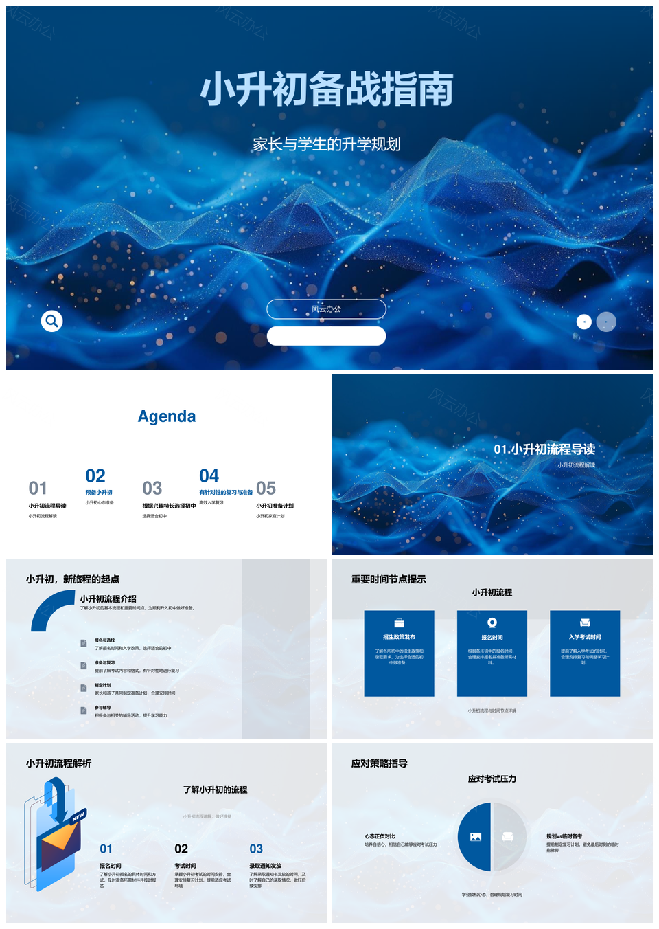 小升初备战规划流程初中选择准备心态兴趣特长特色PPT模板