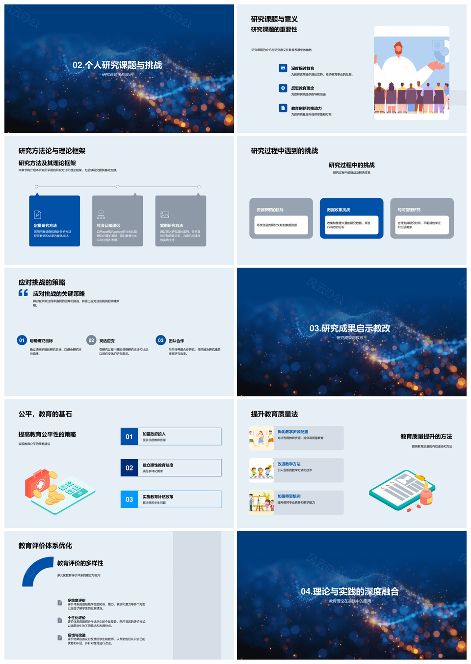 教育公平机会理论框架研究答辩报告PPT模板
