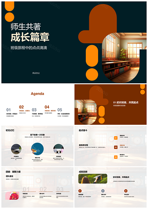 师生共著班级旅程毕业相册成长PPT模板