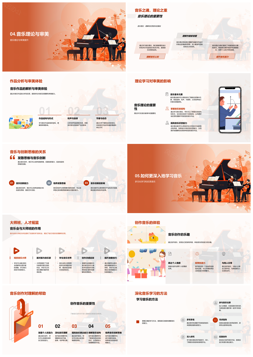 音乐艺术历史理论风格古典现代爵士音乐家作品分析PPT模板