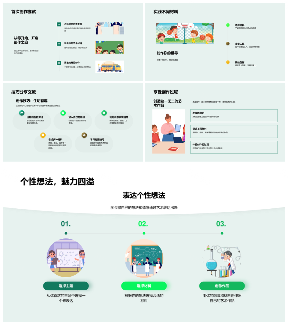 高中美术教学基础实践赏析技巧类型情感PPT模板