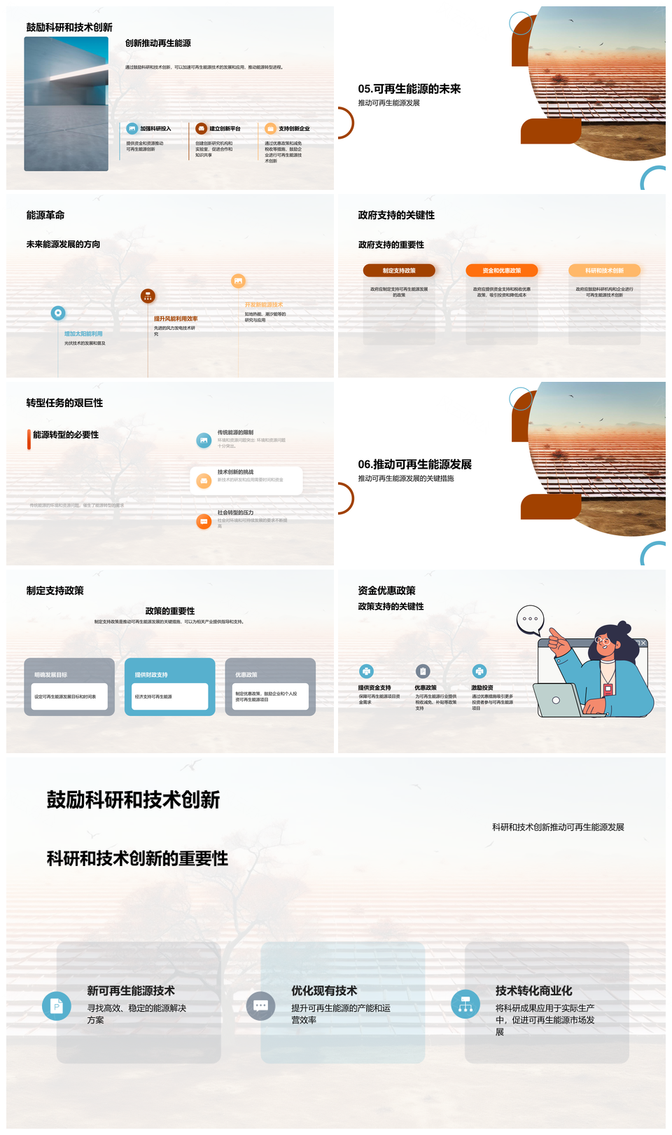 清洁能源对比传统能源发展挑战政府支持课件