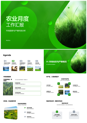 2025农业月报科技应用投资利润分析业绩总结供应链优化下月计划PPT模板