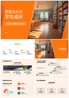 班级文化建设促心理学业发展PPT模板