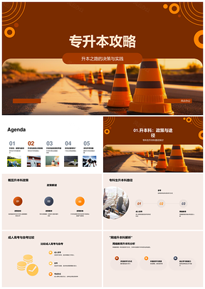 专升本攻略政策自考成考网教意义毕业影响PPT模板