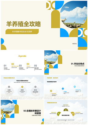 羊饲养技术管理提升效益产量生长周期PPT模板