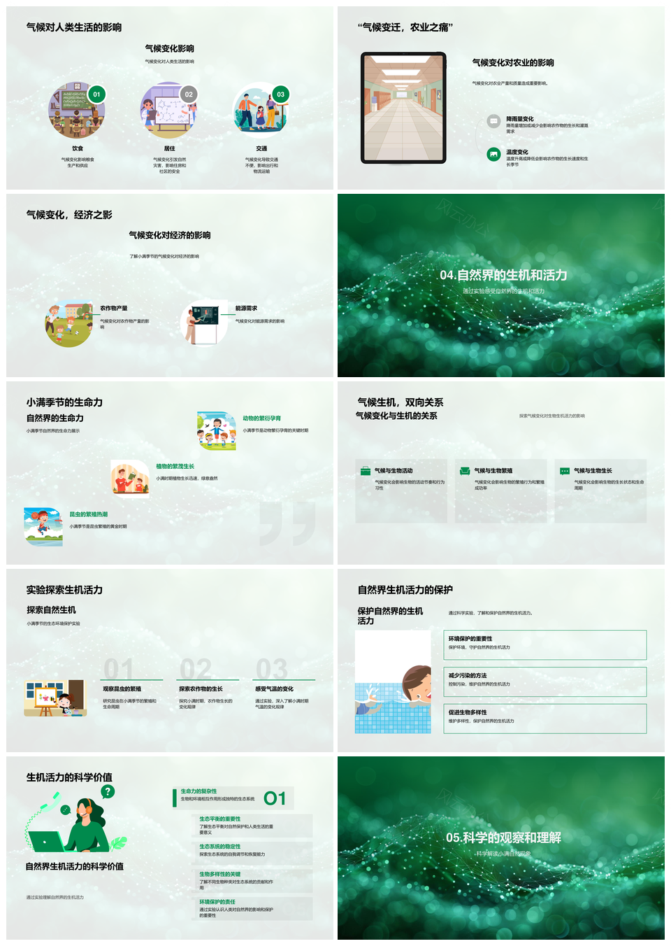 小满气候生态与生物农作实验解析PPT模板
