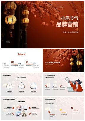 小寒品牌战略文化主题活动设计营销PPT模板