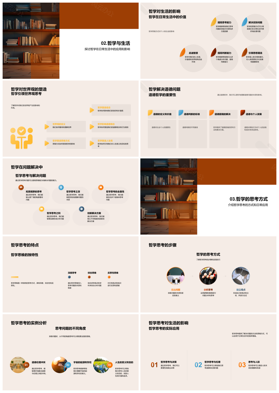 哲学视野升级思维基础与生活价值PPT模板