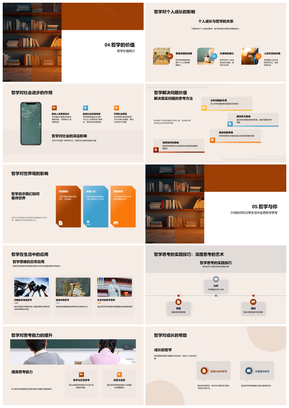 哲学视野升级思维基础与生活价值PPT模板