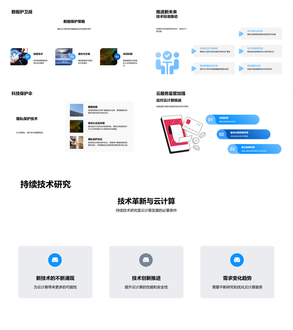 云计算演进趋势混合多云边缘安全隐私PPT模板