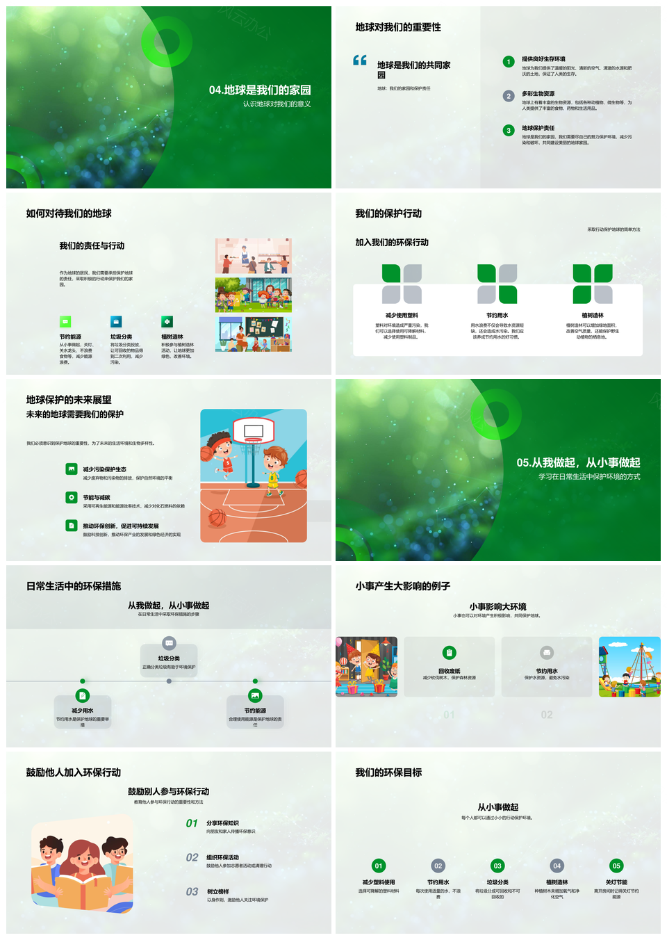 地球构成生态生物多样性科普教学PPT模板