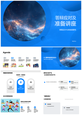 答辩应对策略准备学术压力管理心理调节技巧PPT模板