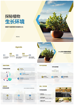 小学科学植物生长环境要素探秘PPT模板