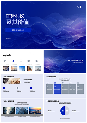 新员工商务礼仪培训公司文化沟通会议规范PPT模板