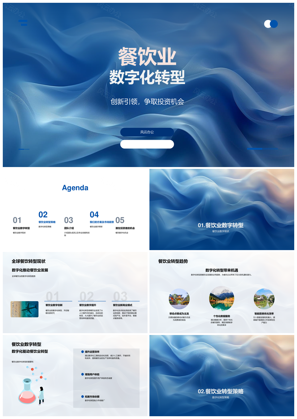 餐饮业数字化转型策略挑战团队解决方案PPT模板