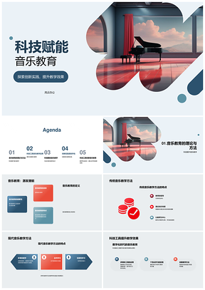 科技数码工具革新传统现代音乐教育PPT模板