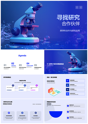 2025跨学科合作研究应用挑战目标成果PPT模板
