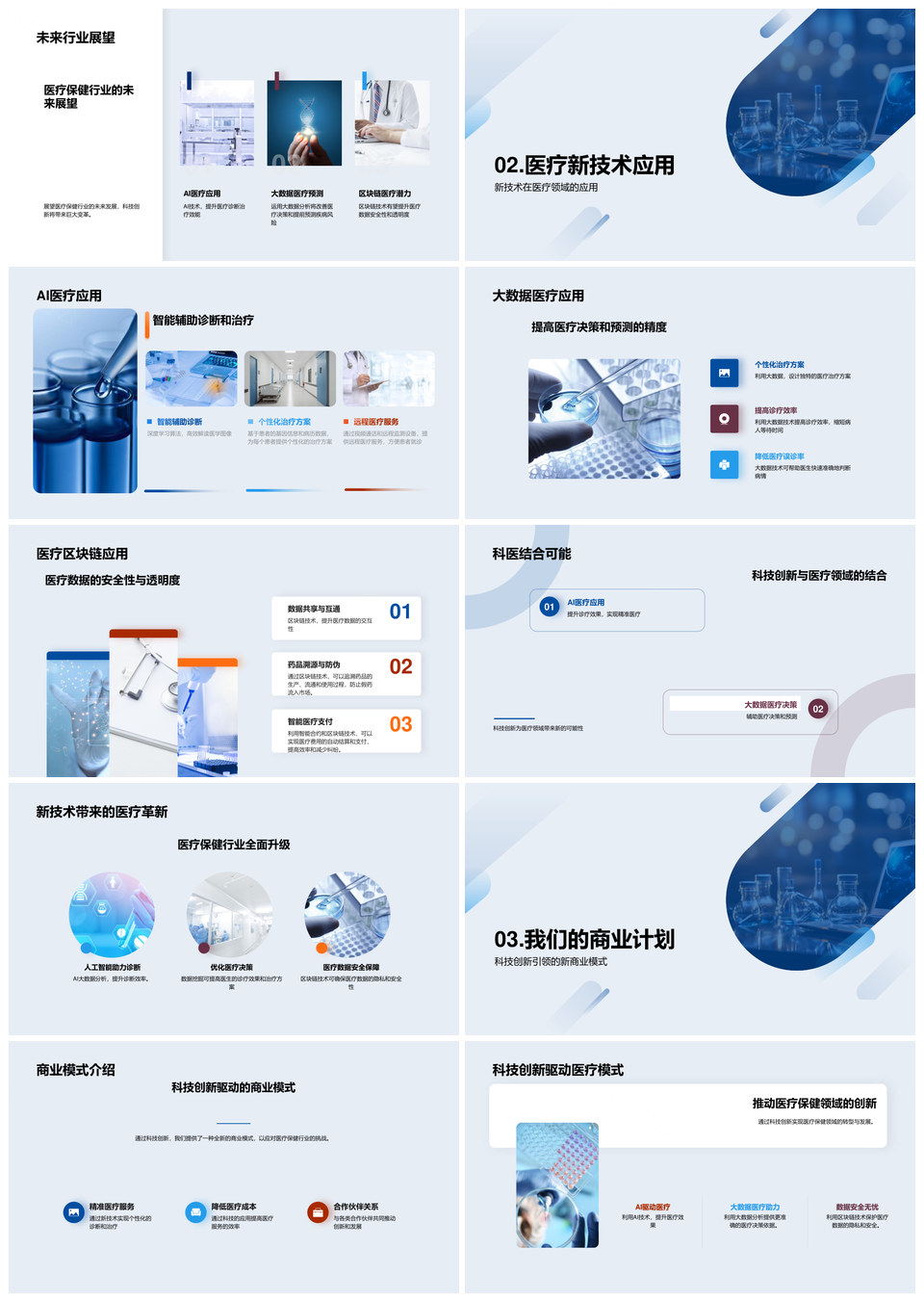 医疗革新科技融合构建智慧医疗生态PPT模板