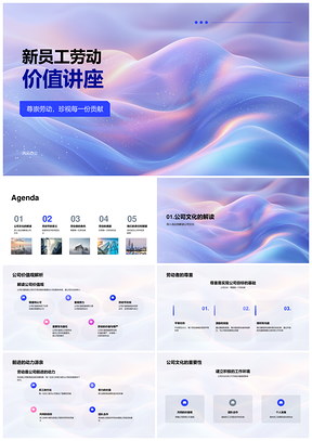 新员工劳动价值尊严与公司文化PPT模板