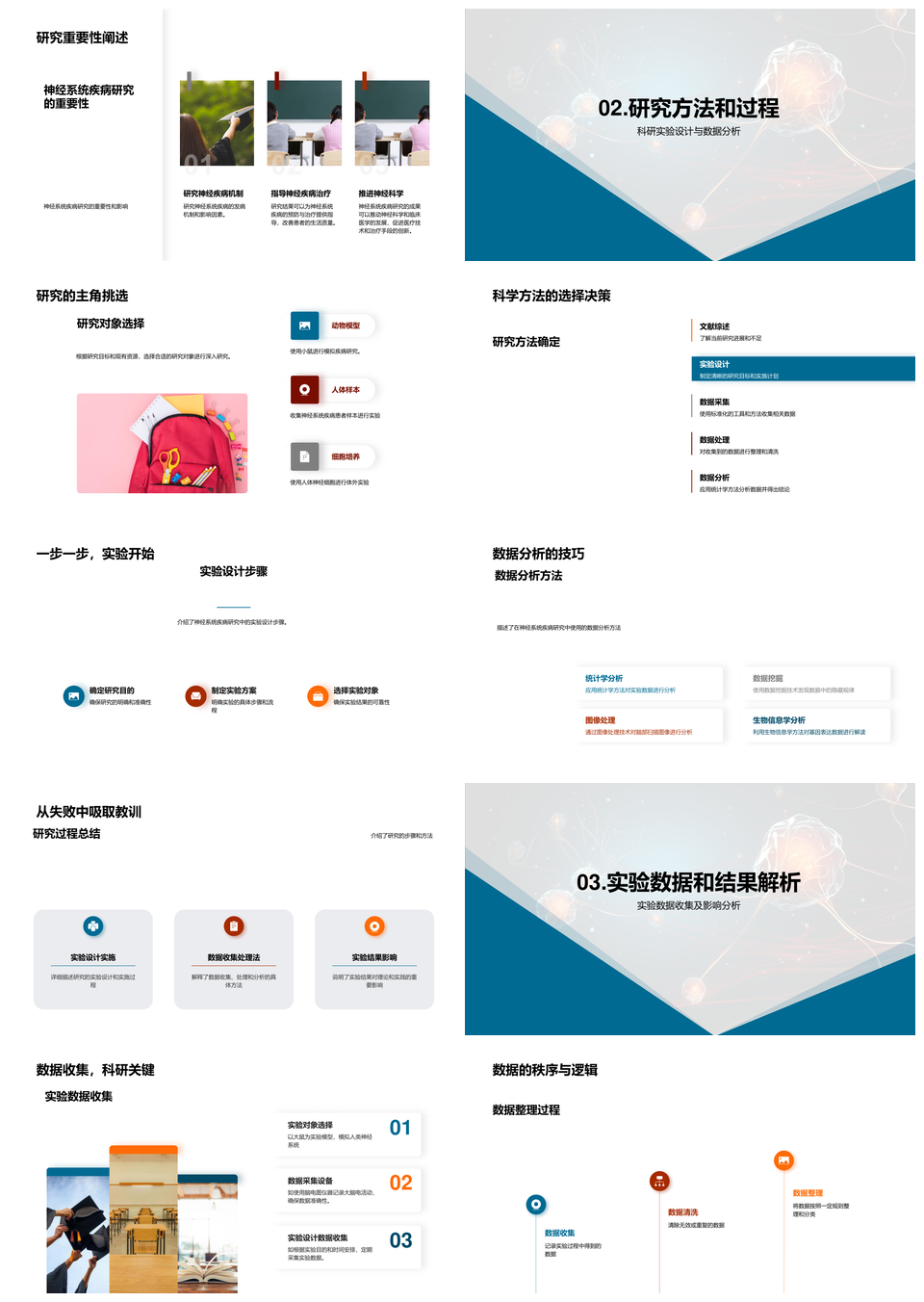 神经疾病实验显微数据分析研究方法PPT模板