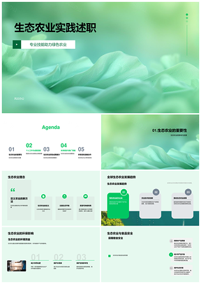 2025生态农业环保食安经济可持续职路案例创新技能PPT模板