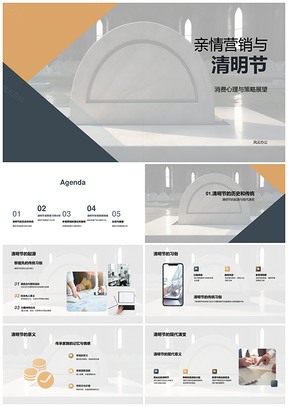 清明节亲情营销策略与消费心理分析PPT模板