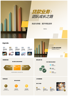 贷款团队审批效率业务风险管理季度总结PPT模板