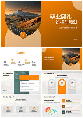 毕业典礼职业选择规划与发展路径PPT模板