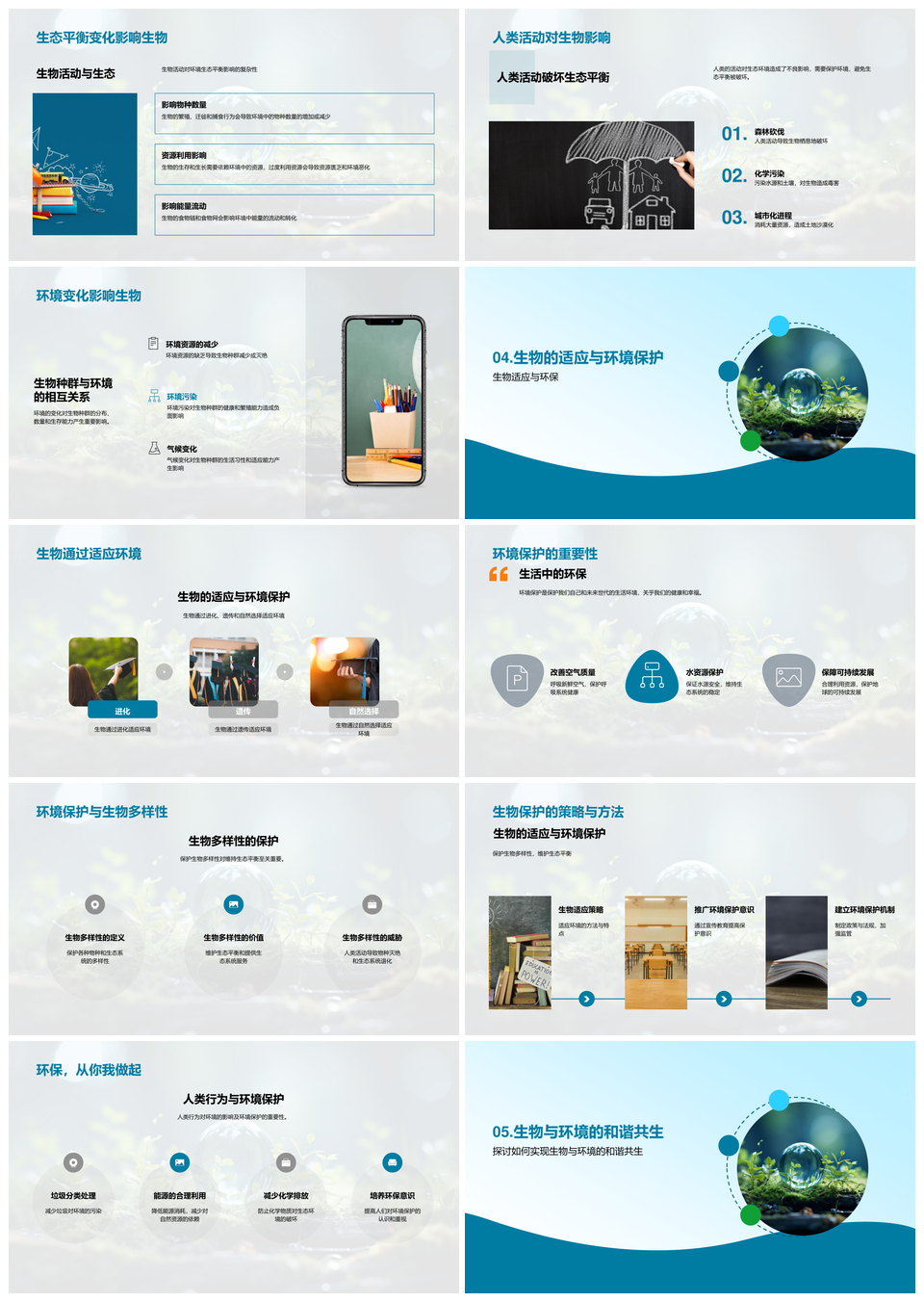 生物环境互动与环保地球科学PPT课件