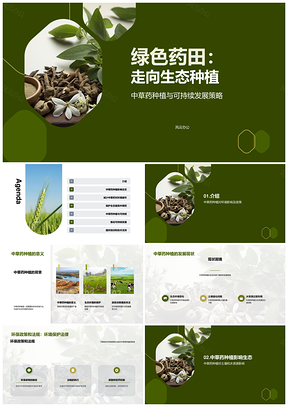 生态种药护环境提质量增产量政策助PPT模板