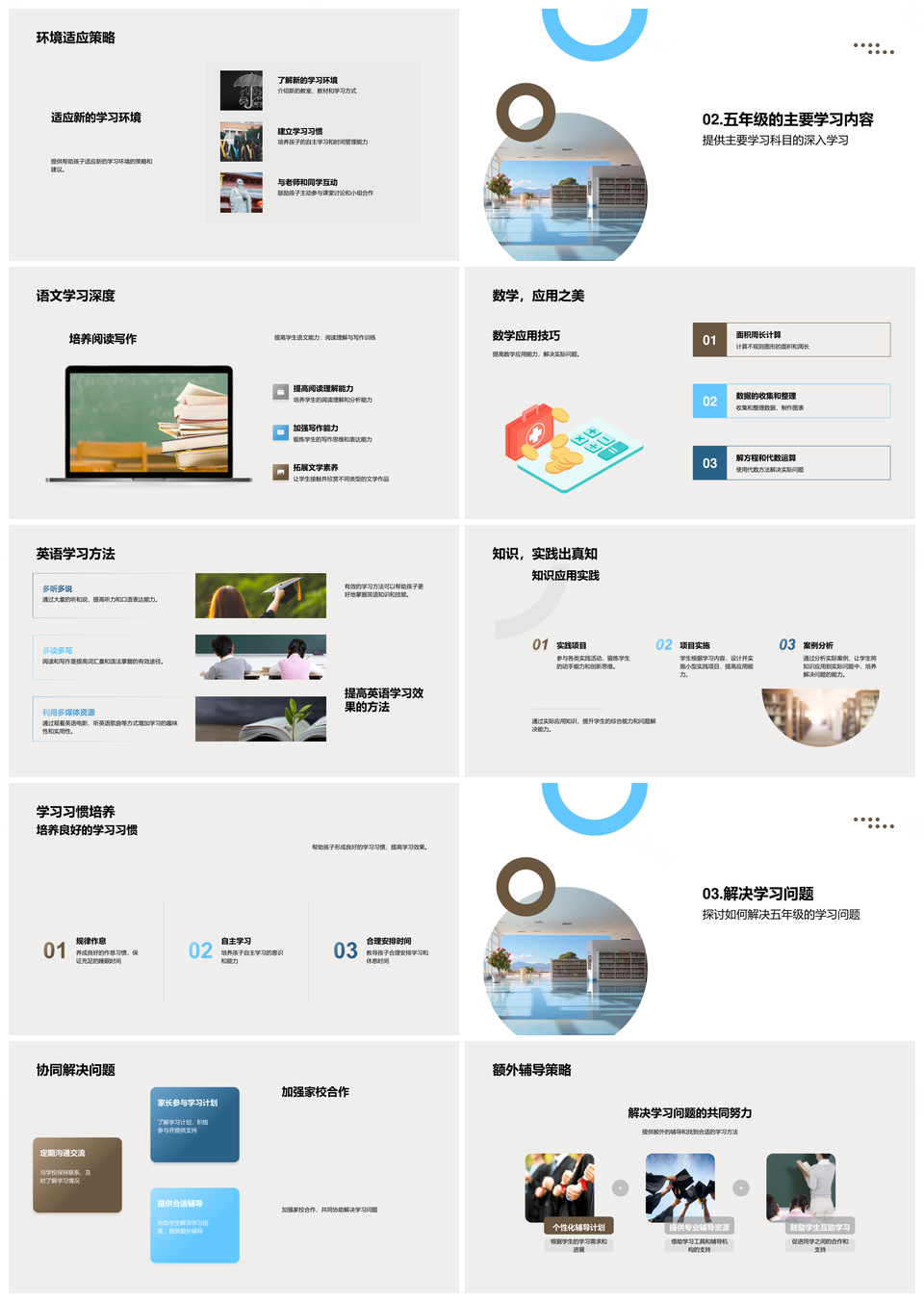 五年级家校合作课程规划发展目标PPT模板