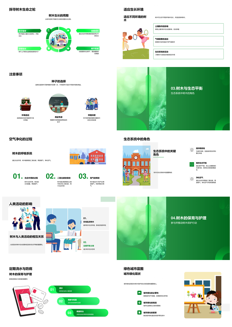植树节树木保护生态责任多样性讲座PPT模板